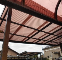 愛知県あま市　Ｈ様邸　テラス波板取替工事