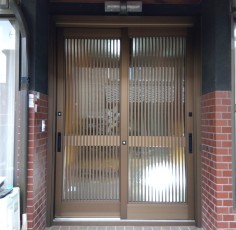 愛知県清須市　某様　リシェント玄関引戸２取付工事