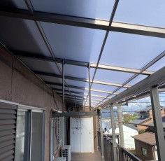 愛知県あま市　某様　テラス屋根材交換工事