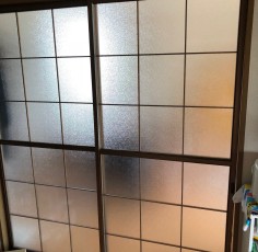 愛知県あま市　Ｋ様邸　アルミ製室内建具ガラス割替工事