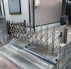愛知県あま市　Ｋ様　伸縮門扉取付工事